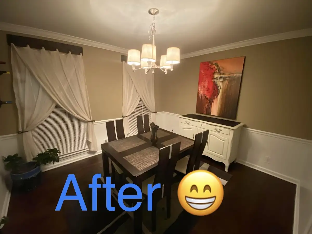 Professional dining room restoration after water damage in Burke